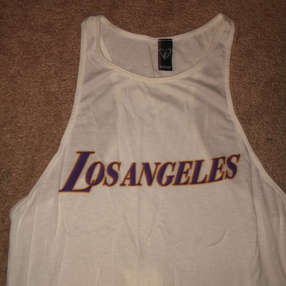 LA Windsor top plain white (size small)